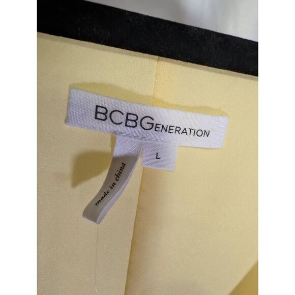 BCBGeneration Pale Lemon Cocktail Dress Size Large - Picture 3 of 7